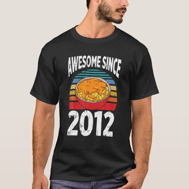 Camiseta Macaroni Cheese Increíble Desde 2012 10º Cumpleaño (Anverso)