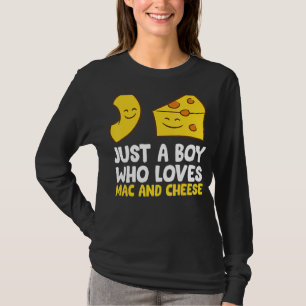 Camiseta Macaroni Cheese Solo Un Niño Que Ama A Mac Y Chees