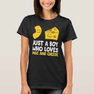 Camiseta Macaroni Cheese Solo Un Niño Que Ama A Mac Y Chees