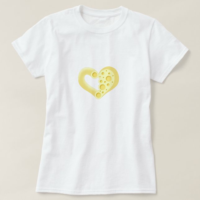 Camiseta Macaroni Y Corazón De Queso (Diseño del anverso)