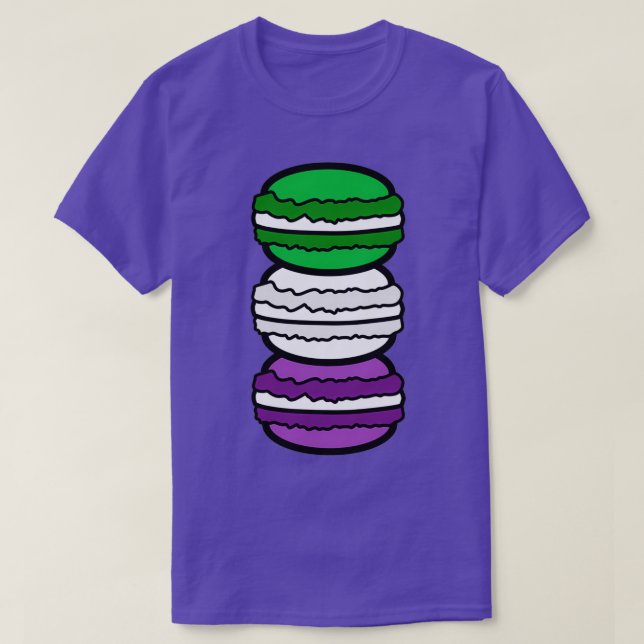 Camiseta Macarons con bandera del orgullo de género (Diseño del anverso)