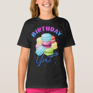 Camiseta Macarons Sweet Birthday Girl Candy Lovers Theme T-