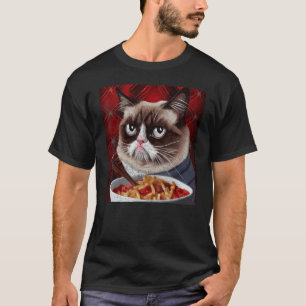 Camiseta Macarrones con queso de hockey de gato