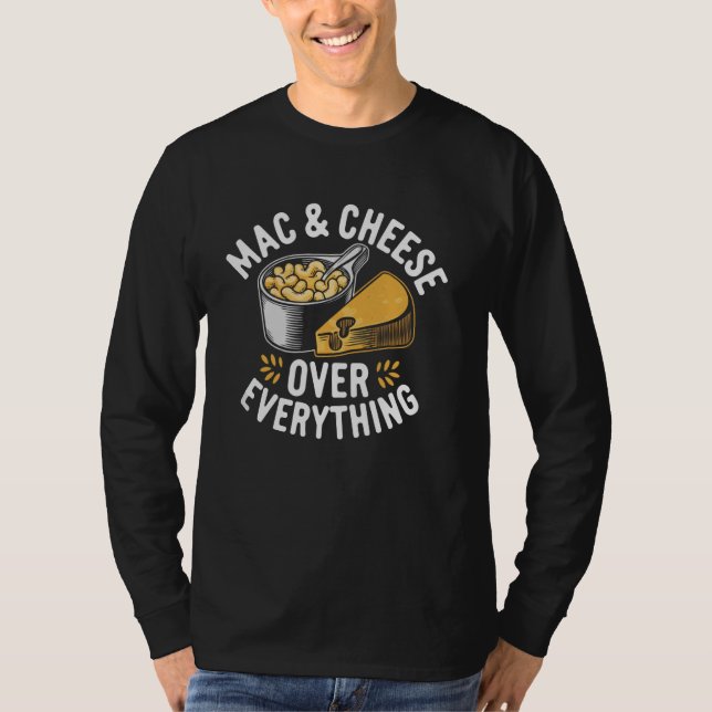 Camiseta Macarrones con queso divertidos sobre todo (Anverso)