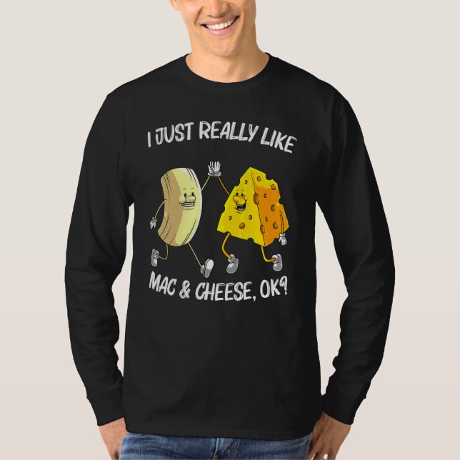 Camiseta Macarrones Con Queso Geniales Para Hombres Mujeres (Anverso)