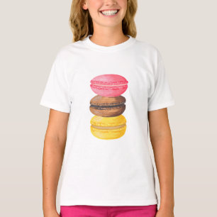 Camiseta Macarrones de la acuarela de los dulces del