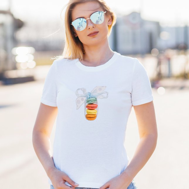 Camiseta Macarrones De Pastel Con Cinta Azul (Subido por el creador)