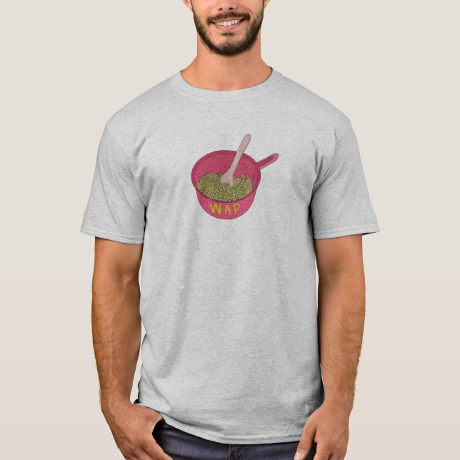Camiseta Macarrones WAP en una olla (Anverso)