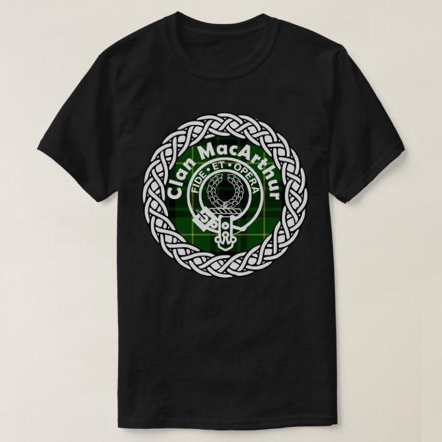 Camiseta MacArthur Scottish Clan apellido tartan c (Diseño del anverso)