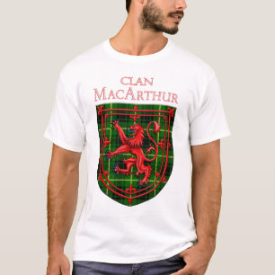 Camiseta MacArthur Tartan Scottish Plaid Lion Rampant