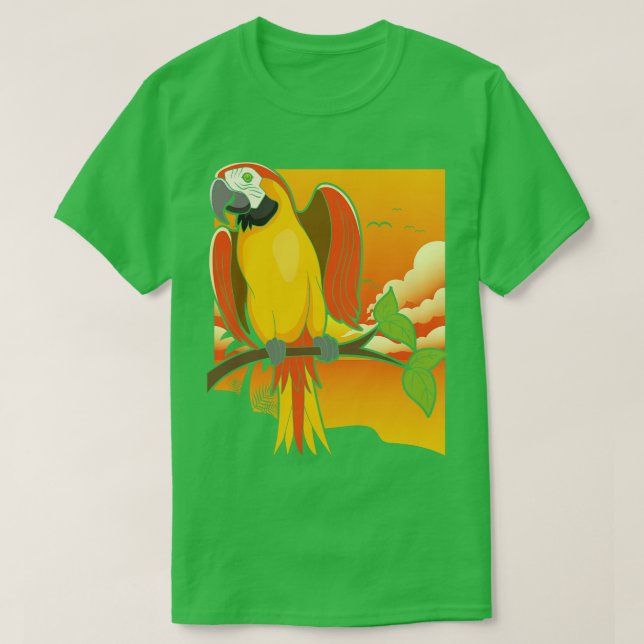 Camiseta Macaw Bird Tropical Birpwatching Parrot (Diseño del anverso)