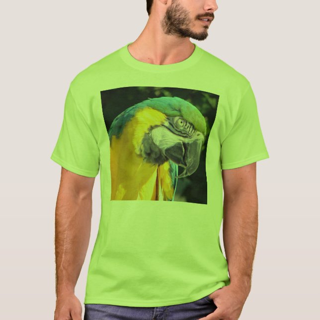 Camiseta Macaw del azul y del oro (Anverso)
