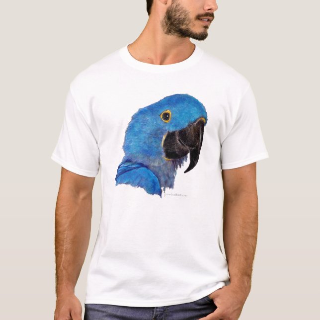 Camiseta Macaw del jacinto (diseño oscuro) (Anverso)