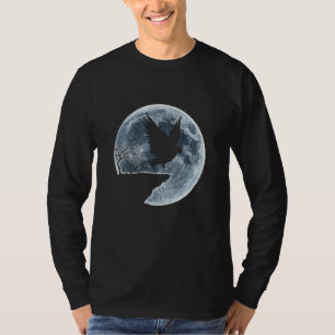 Camiseta Macaw Halloween Costume Moon Silhouette Creepe