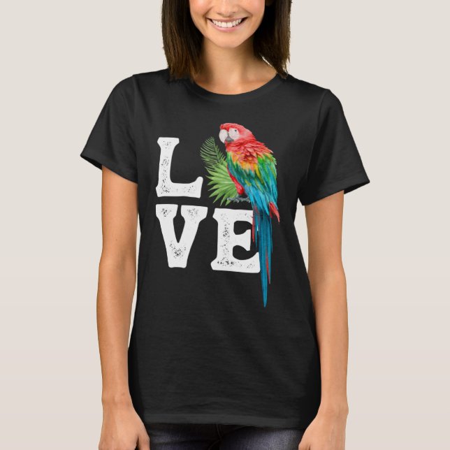 Camiseta Macaw   Parrot Owner Tee Parrot Artwork (Anverso)