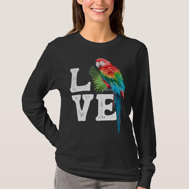 Camiseta Macaw   Parrot Owner Tee Parrot Artwork (Anverso)