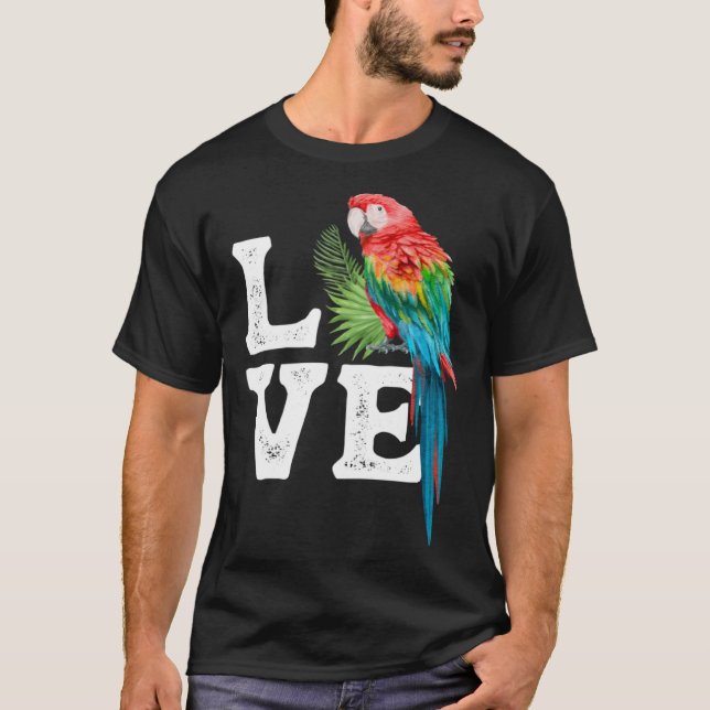 Camiseta Macaw   Parrot Owner Tee Parrot Artwork (Anverso)