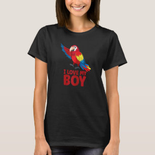 Camiseta Macaw Parrots Amo Mi Niño Parakeet