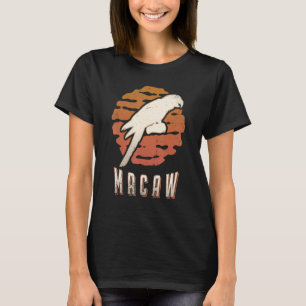 Camiseta Macaw Vintage Retro Classic Animal Sunset