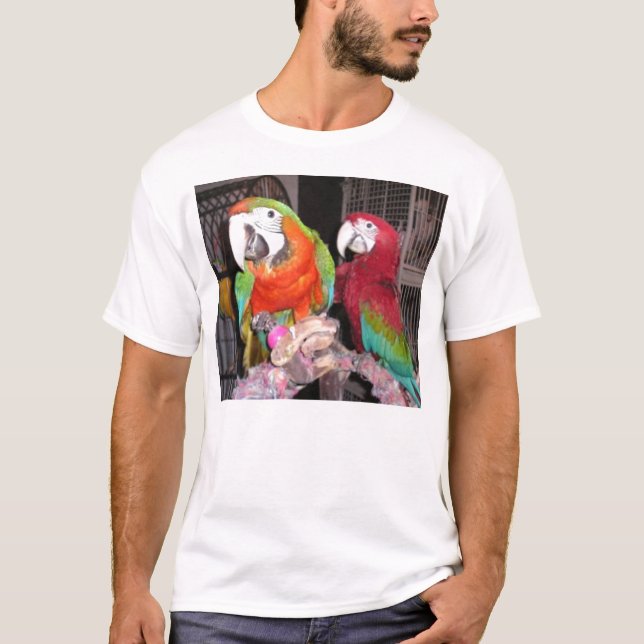 Camiseta Macaws del Harlequin y del escarlata (Anverso)