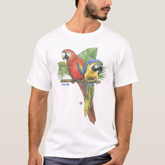 Camiseta Macaws tropicales
