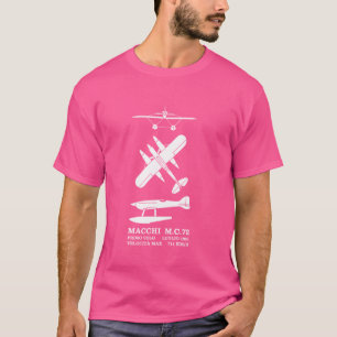 Camiseta Macchi M.C.72 Italiana Floatplane Silhouettes Info