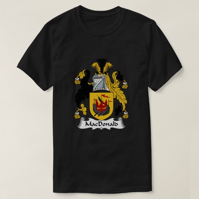 Camiseta MacDonald Coat of Arms  MacDonald Family Crest (Diseño del anverso)