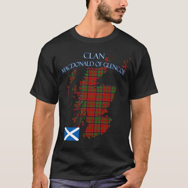 Camiseta MacDonald de Glencoe Clan Escocés Tartán Escocia (Anverso)