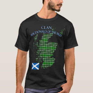 Camiseta MacDonald de las Islas Escocia Tartán Escocia