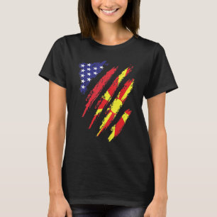 Camiseta Macedonia Bandera Americana Grosera Patrimonio de