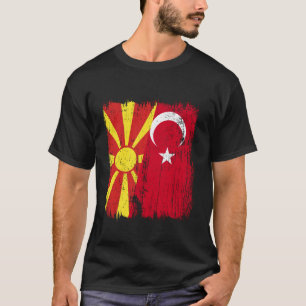 Camiseta Macedonia del Norte Turquía Media Bandera Turquia