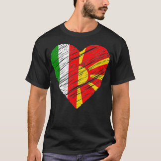Camiseta Macedonia Italia Bandera italiana nerd de la bande