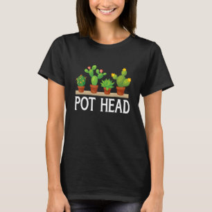 Camiseta Maceta de planta y jardinero Cabeza de suculenta c