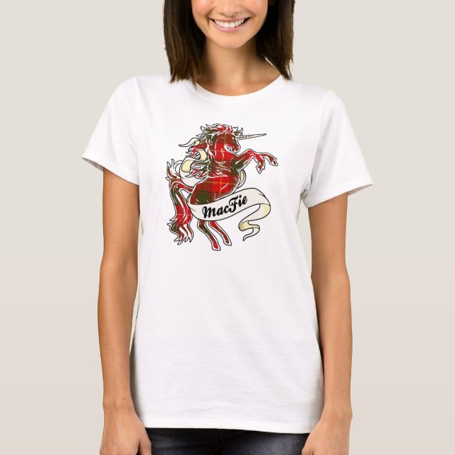 Camiseta MacFie Tartan Unicorn (Anverso)
