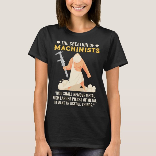 Camiseta Machinist CNC Machining Worker for CNC Operator (Anverso)