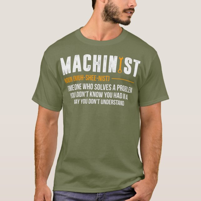 Camiseta Machinist Noun CNC Operator Funny CNC Machine (Anverso)