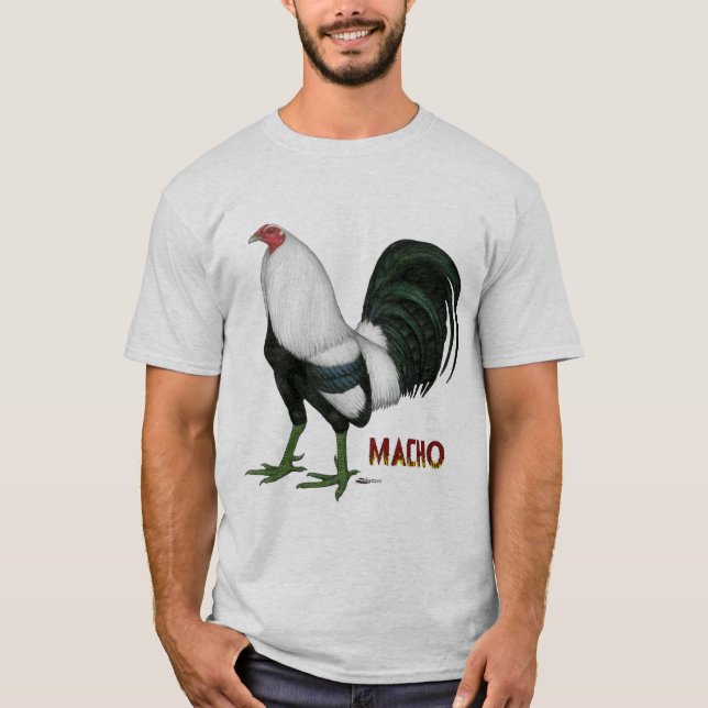 Camiseta Machista Duckwing del gallo de pelea (Anverso)