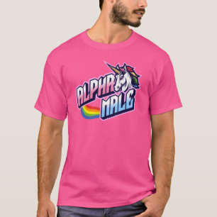 Camiseta Macho Alfa Unicornio Arcoíris Macho Alfa Unicornio