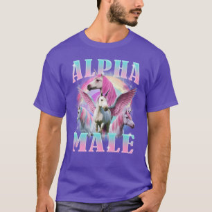 Camiseta Macho Alfa Unicornio Chiste Divertido chica