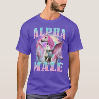 Camiseta Macho Alfa Unicornio Chiste Divertido chica
