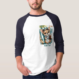 Camiseta Macho Chihuahua de vacaciones en la playa relajánd