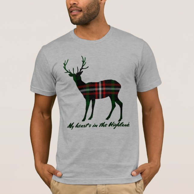 Camiseta Macho del tartán de la página del clan de la cita (Anverso)