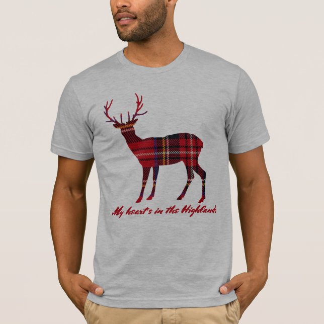 Camiseta Macho real del tartán de Stewart de la cita de (Anverso)