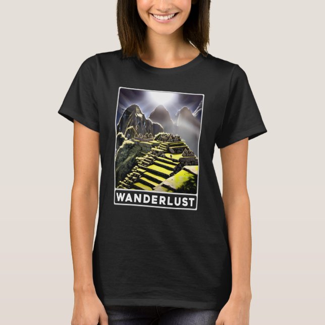 Camiseta Machu Picchu Cordillera Perú Wanderlust (Anverso)