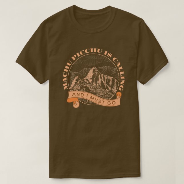 Camiseta Machu Picchu llama y debo irme (Diseño del anverso)
