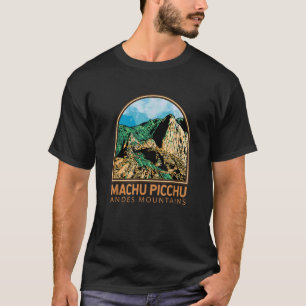 Camiseta Machu Picchu Perú Emblema Landmark Vintage