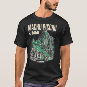 Camiseta Machu Picchu Perú Póster de viaje vintage Retro 70
