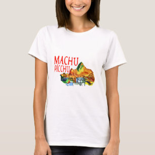 Camiseta Machu Picchu Pop Art – Contemporáneo a todo color
