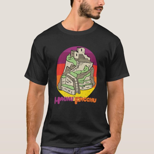 Camiseta Machu Picchu retro Perú Ciudad Inca Sudamérica (Anverso)