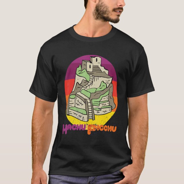Camiseta Machu Picchu retro Perú Ciudad Inca Sudamérica (Anverso)